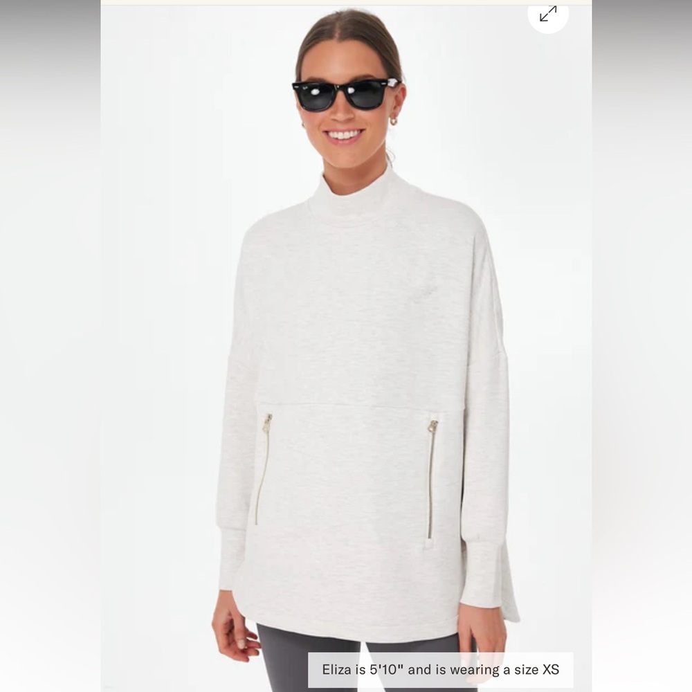 Varley bay sweat double face long sleeve sweater size small New without tags - Picture 2 of 13